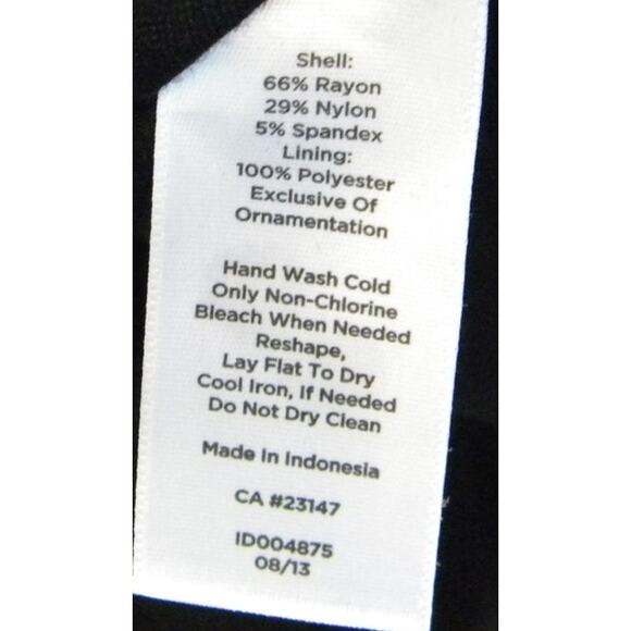 Talbots Women's Black Polka Dot Sleeveless Short Dress Stretch Travel Size 8P - Picture 5 of 5